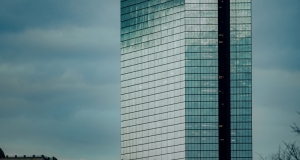 Hancock building at sunset