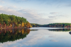 South Reservoir as the sun breaks in the morning